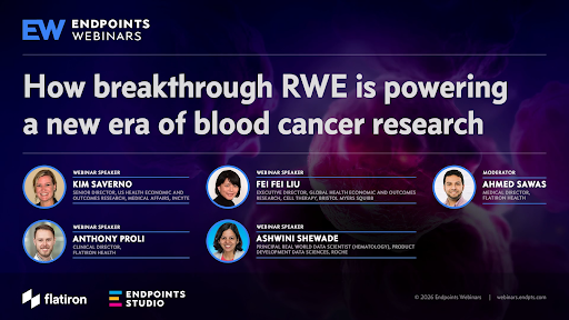 Promotional image featuring the title of the webinar, headshots and titles for webinar panelists against a dark purple background