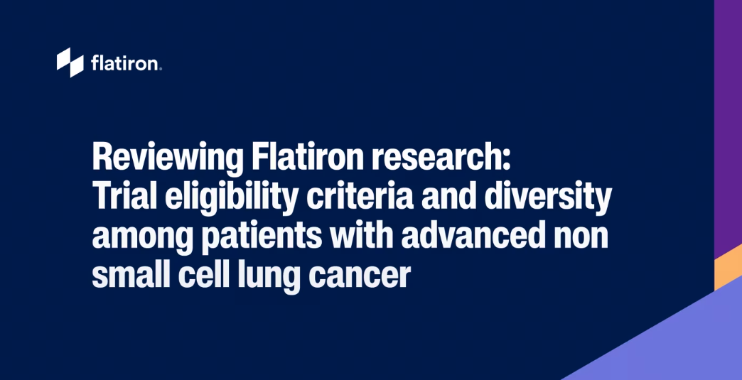 Research Methodology: Trial eligibility criteria and diversity among patients with advanced NSCLC