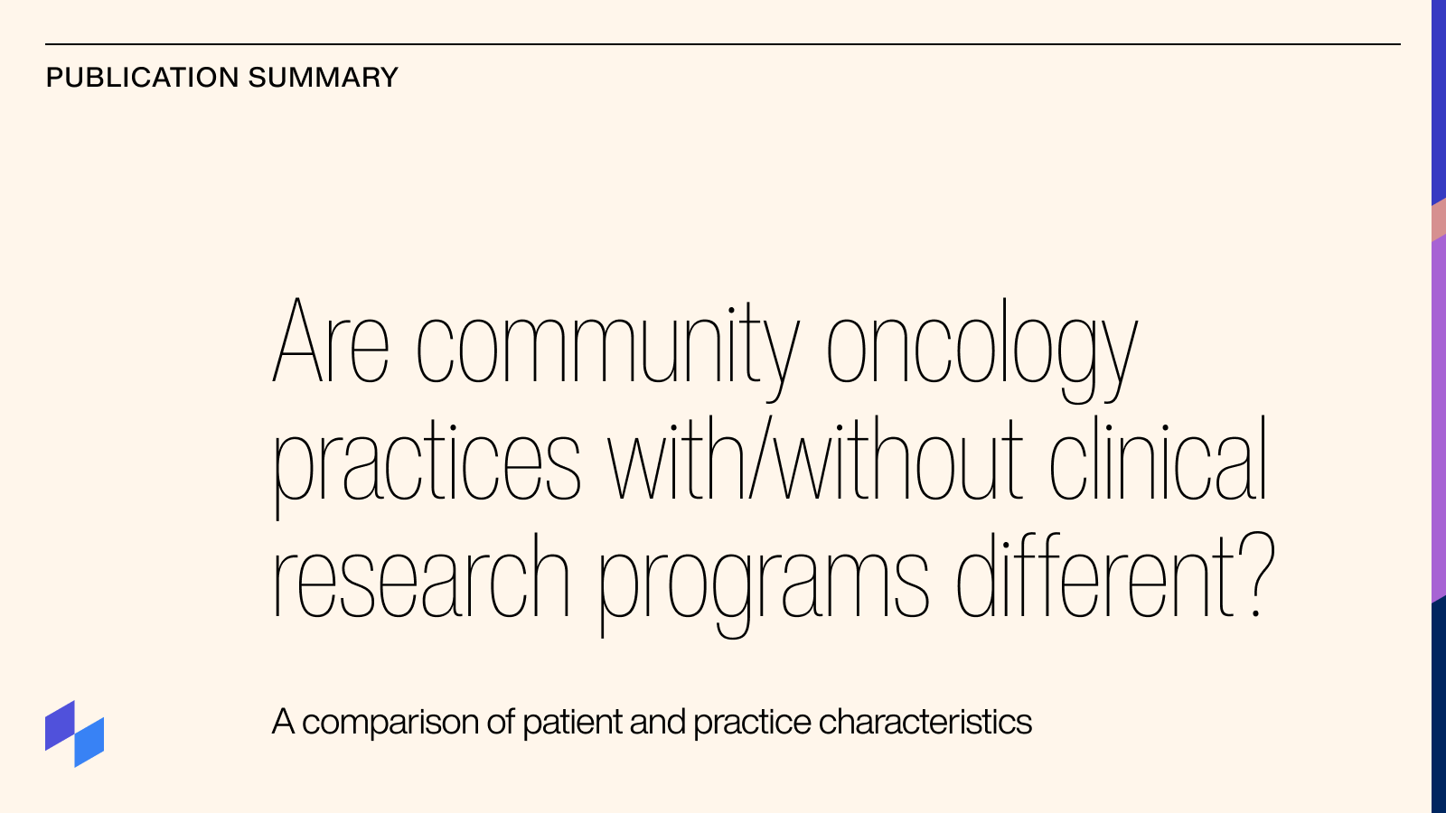 publication-summary-are-community-oncology-practices-with-without-clinical-research-programs-different