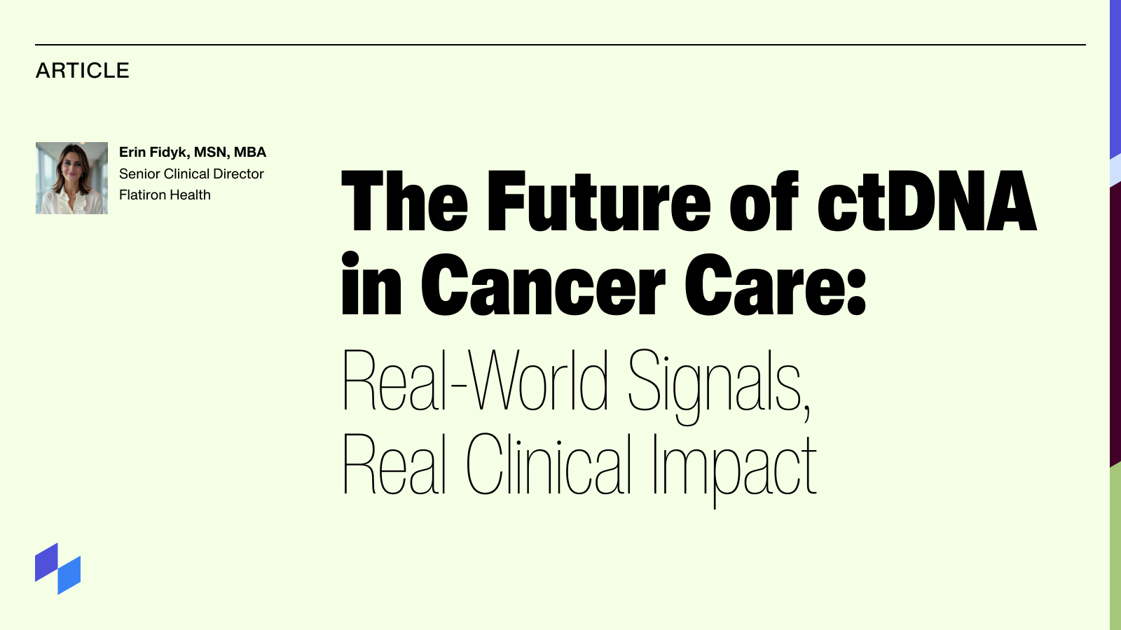The future of ctDNA in cancer care: real-world signals, real clinical impact