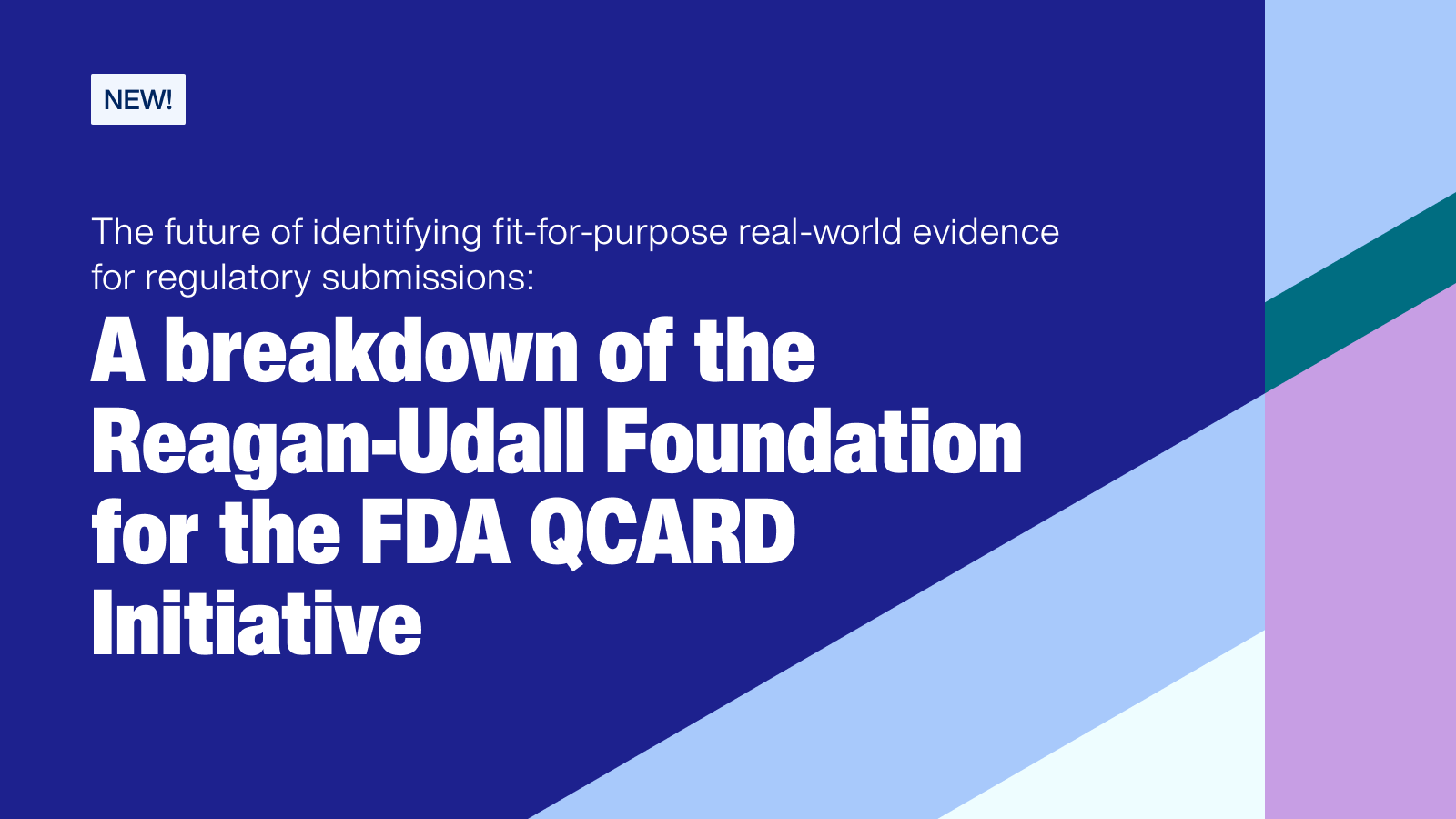 The future of identifying fit-for-purpose real-world evidence for regulatory submissions: A breakdown of the Reagan-Udall Foundation for the FDA QCARD Initiative